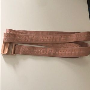 Off-White Salmon Pink Industrial Belt
